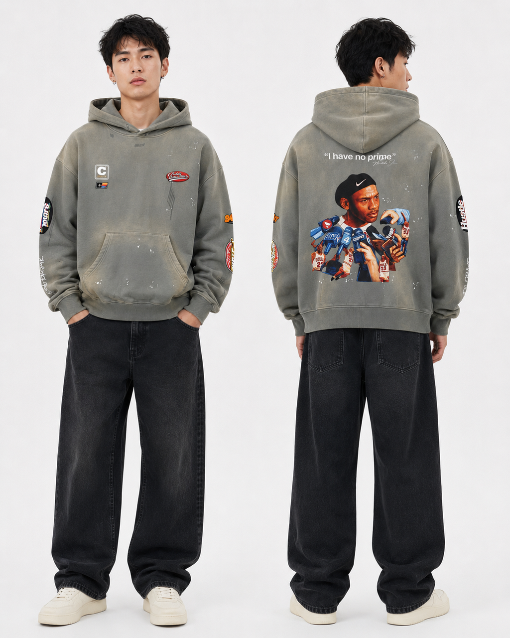 "No Prime" Washed Hoodie