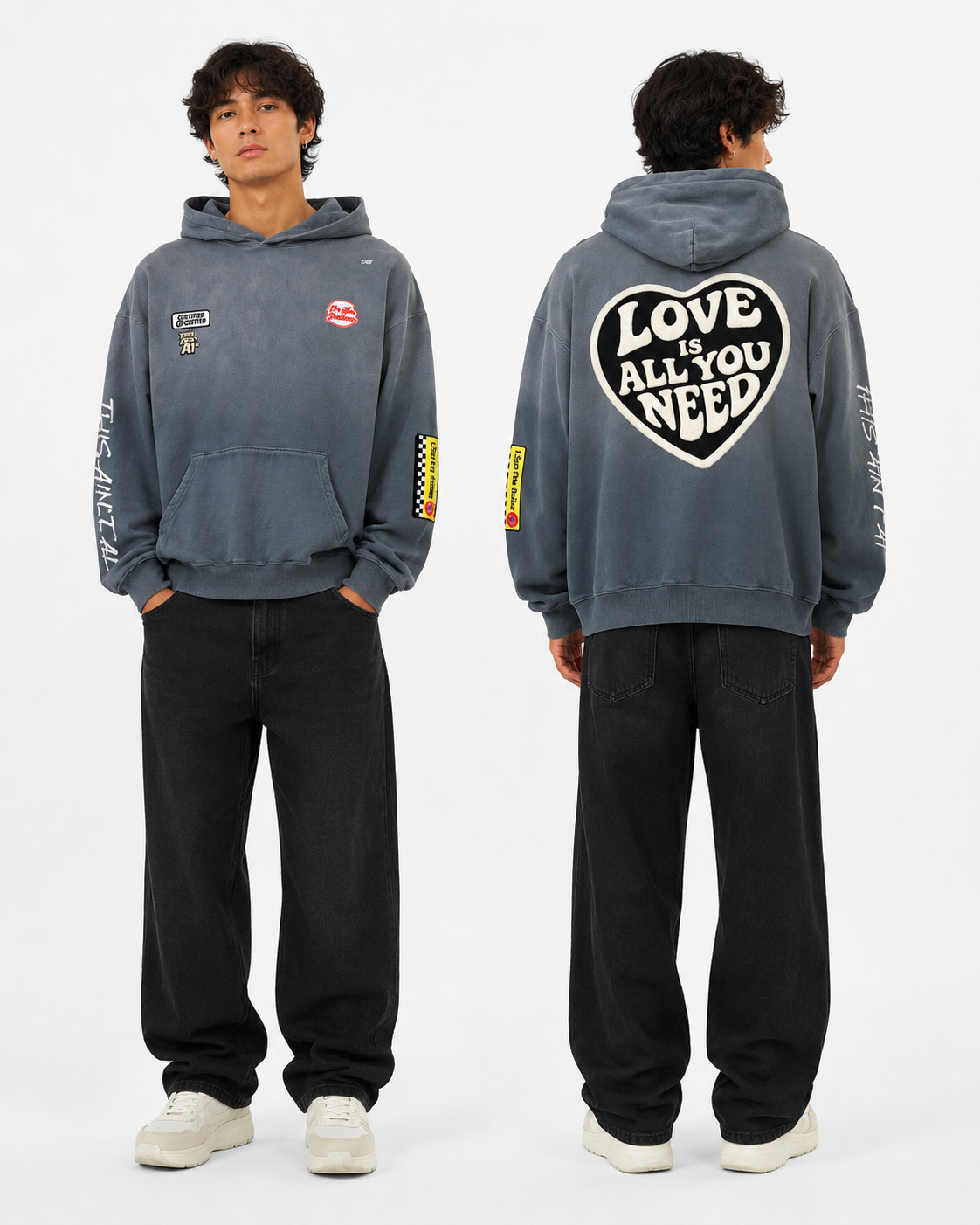"This ain't AI" Oversized Hoodie