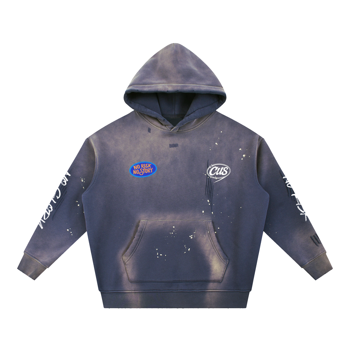 "No Risk, No Glory" Washed Hoodie