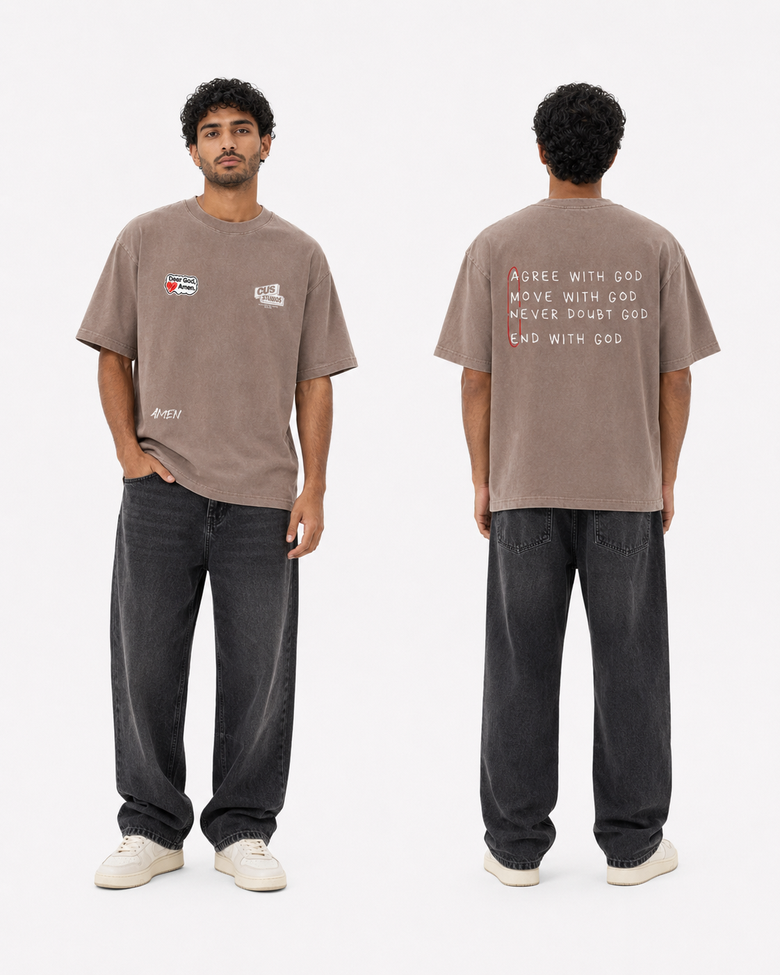 Camiseta "Amen" vintage