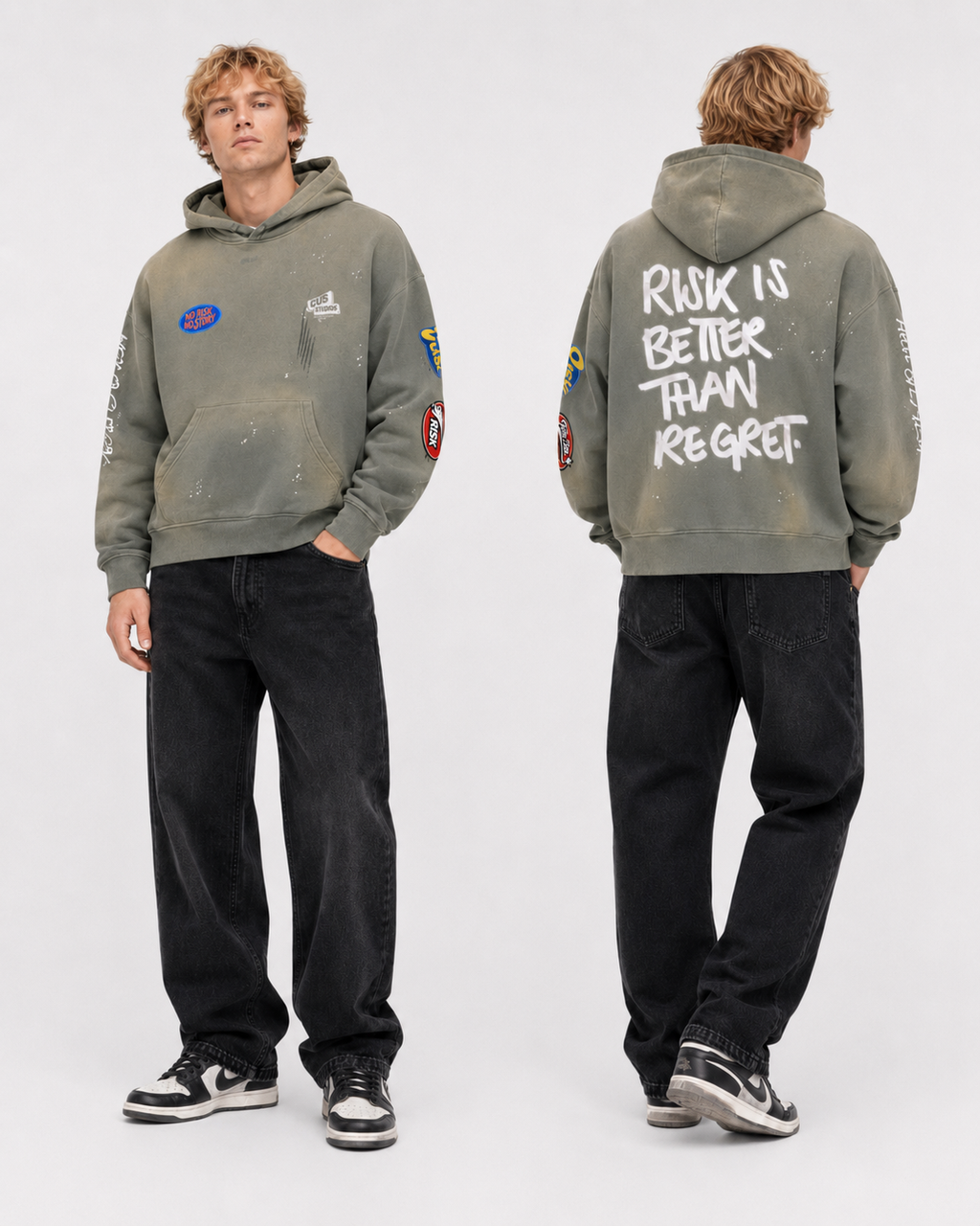 "No Risk, No Glory" Vintage Hoodie
