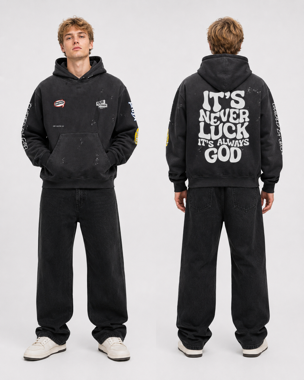 "Always GOD" Washed Hoodie