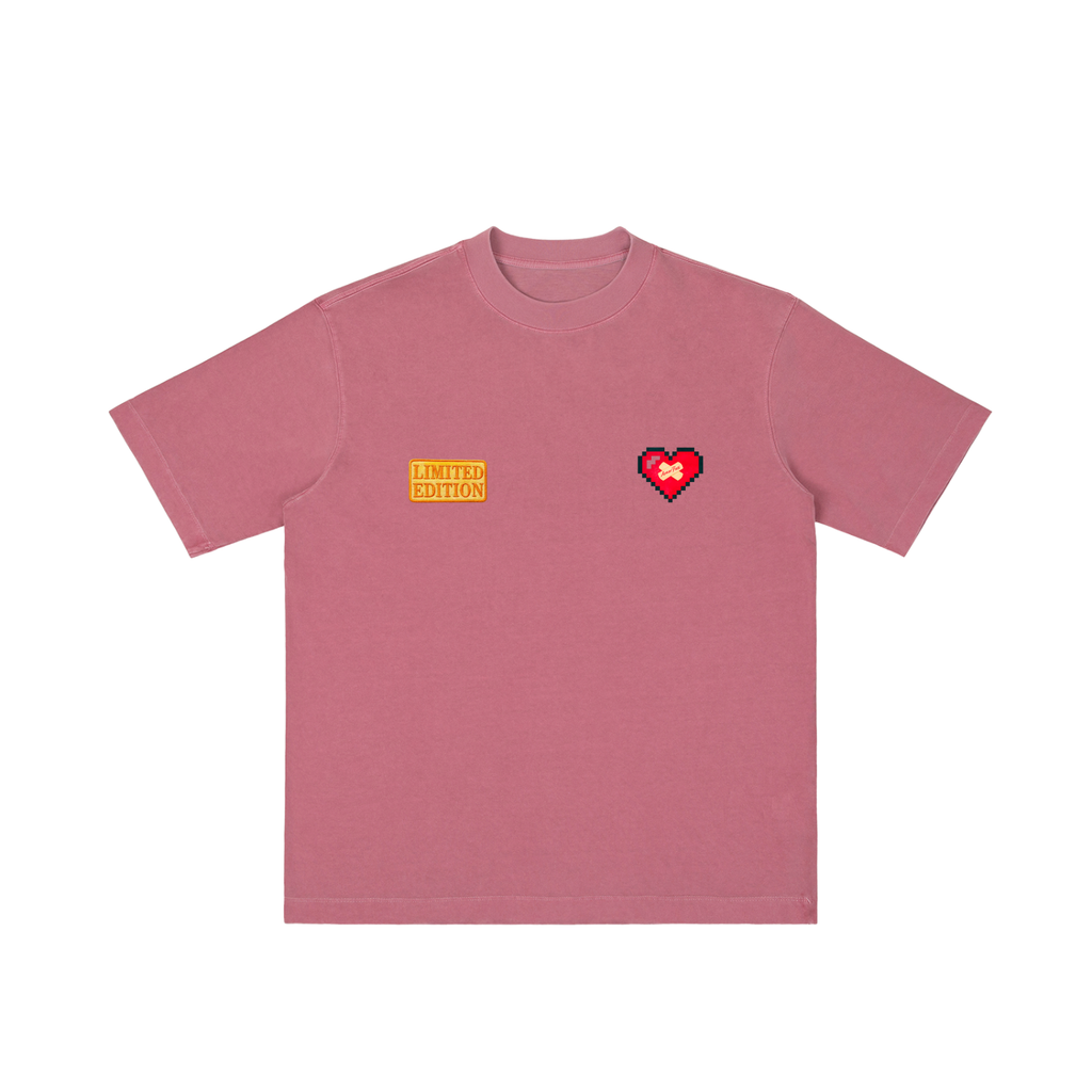 Camiseta vintage con hombros caídos y lavado