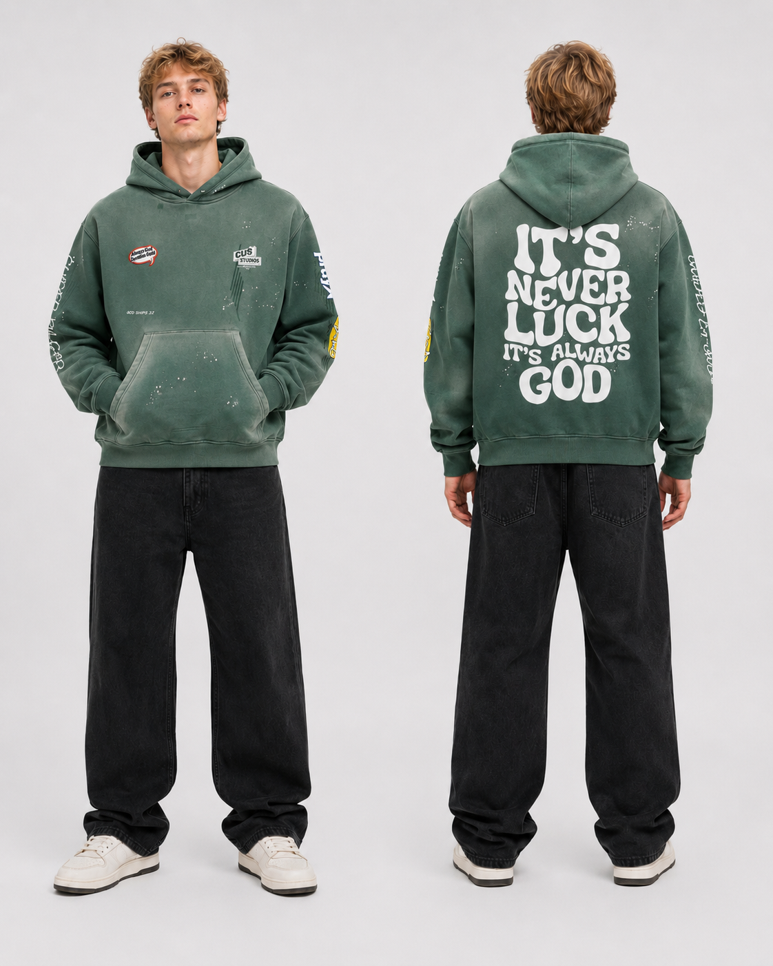 "Always GOD" Washed Hoodie
