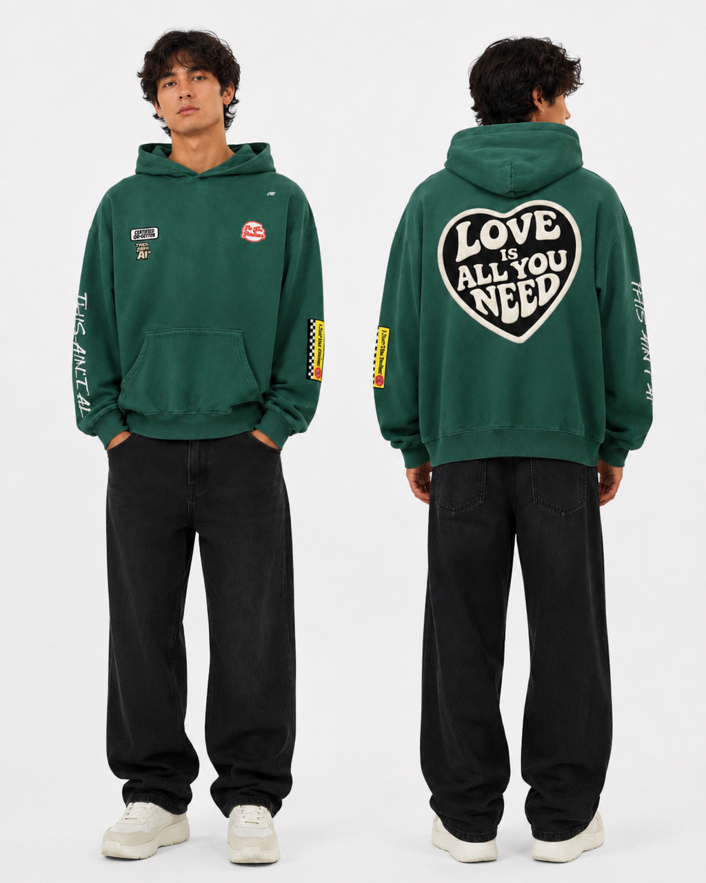 "This ain't AI" Oversized Hoodie
