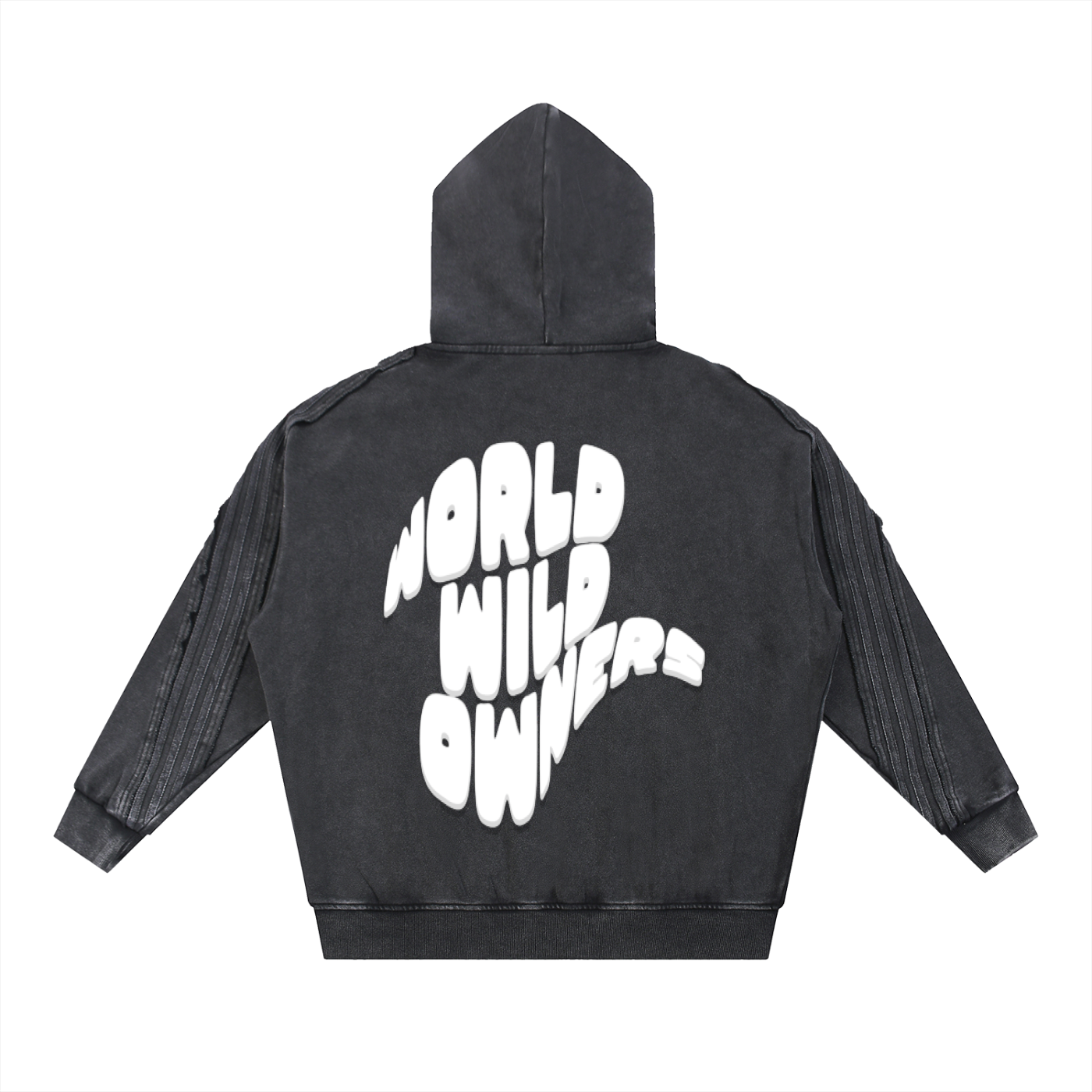 Sudadera con capucha y cremallera "World Wild Owners"