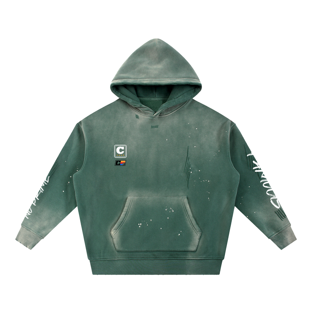 Sudadera con capucha lavada "No Prime" 
