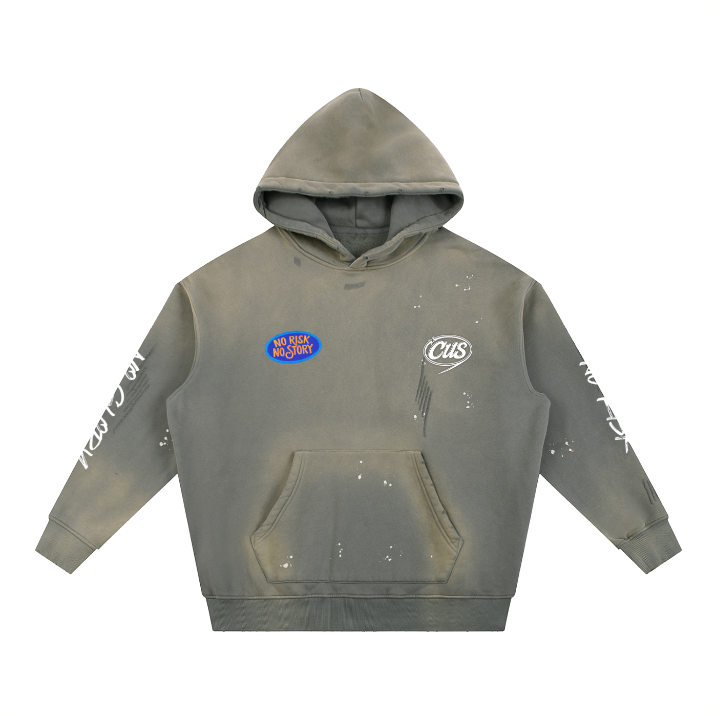 "No Risk, No Glory" Washed Hoodie