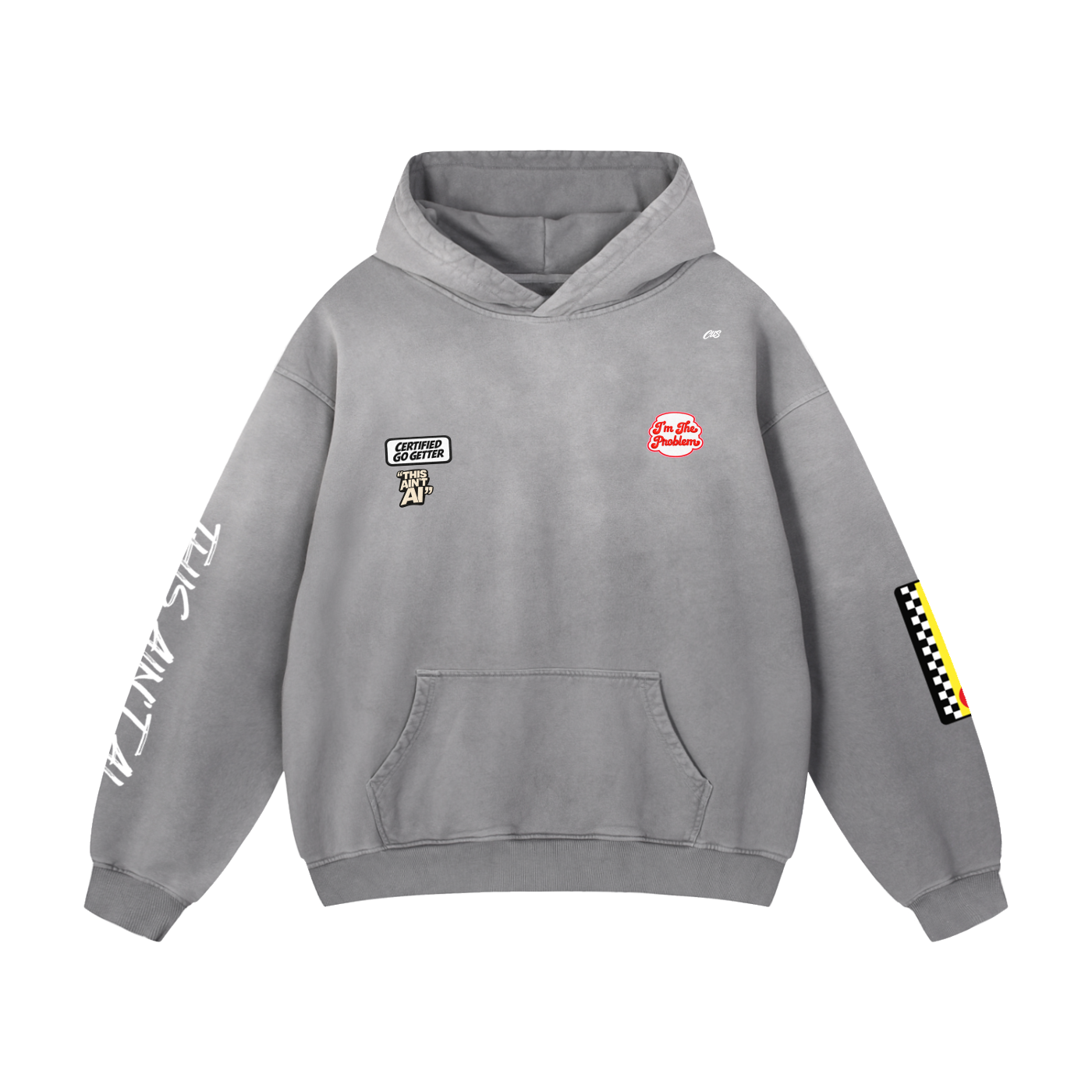 Sudadera con capucha extragrande "Esto no es IA"
