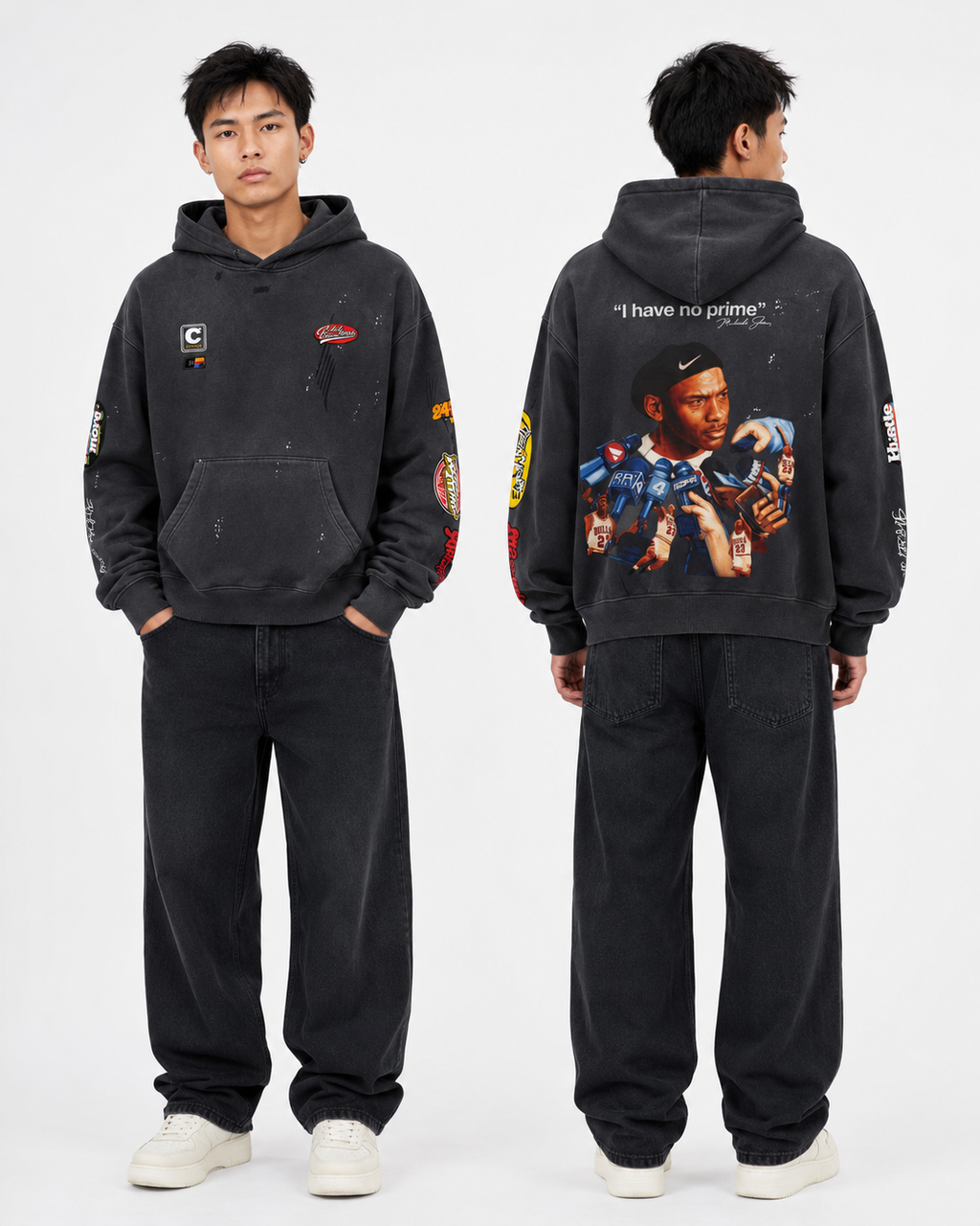 "No Prime" Washed Hoodie