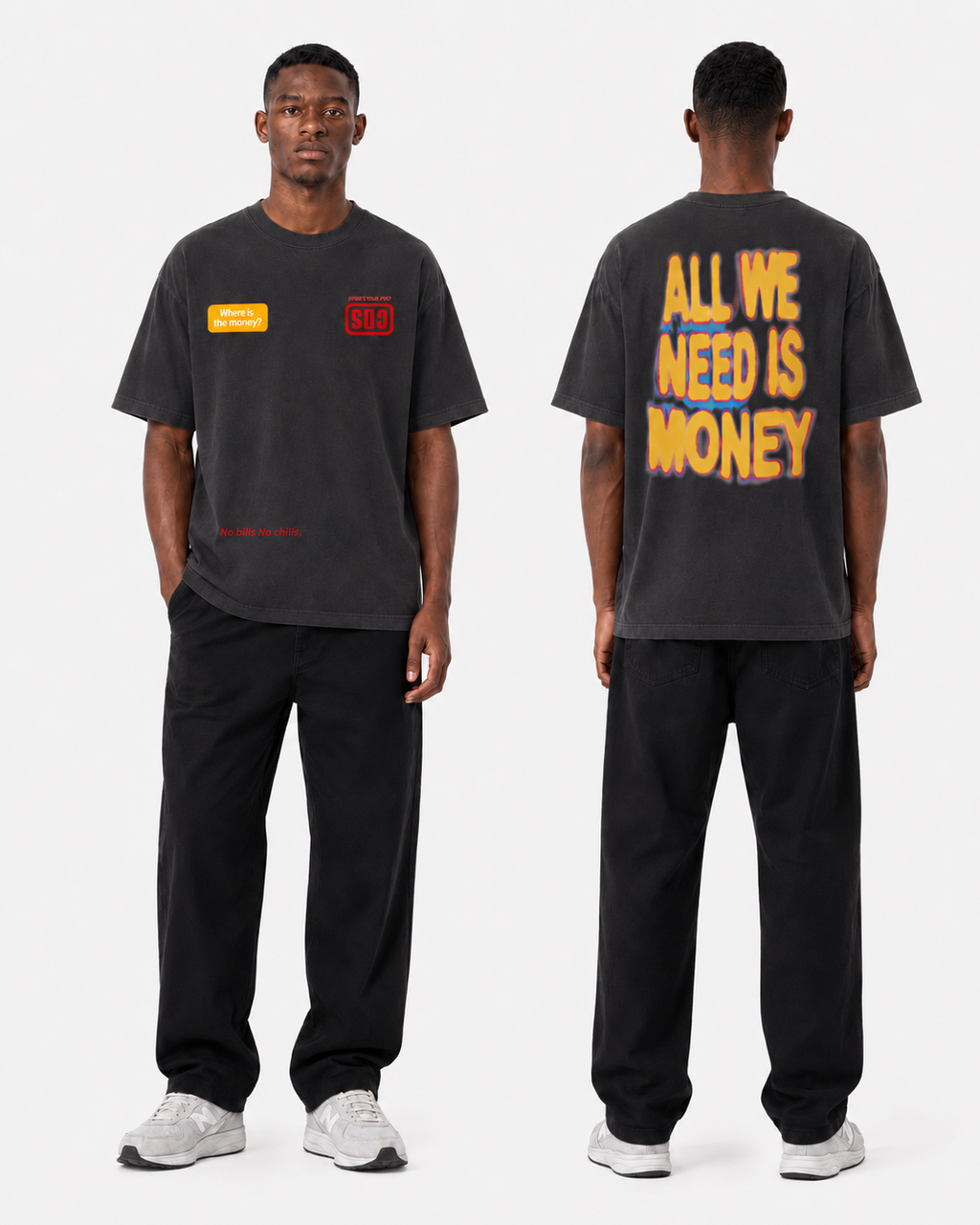 "Money Attraction" Vintage Wash T-shirt