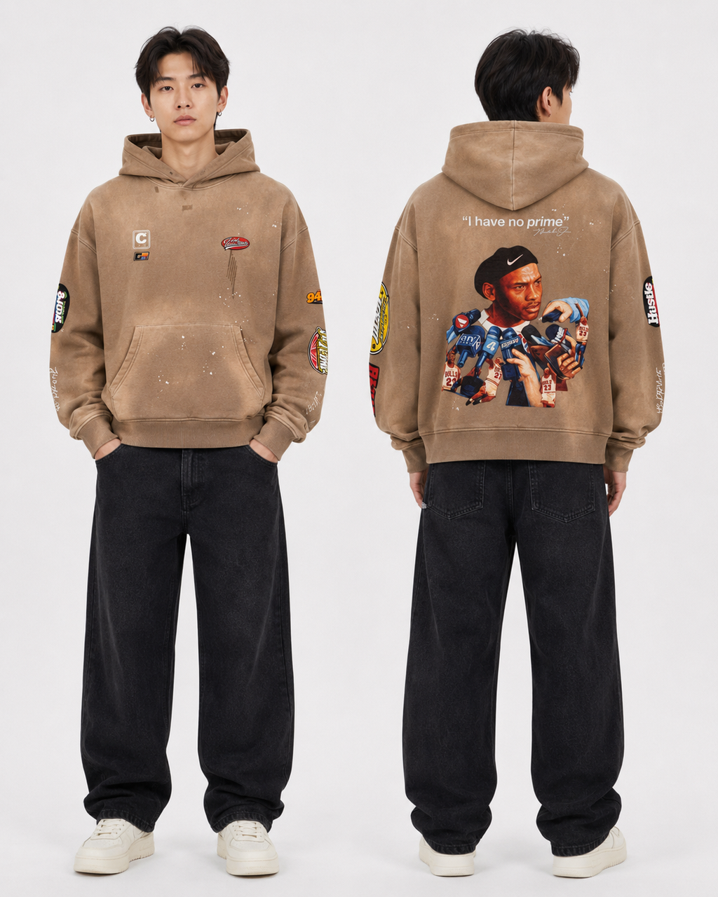 "No Prime" Washed Hoodie