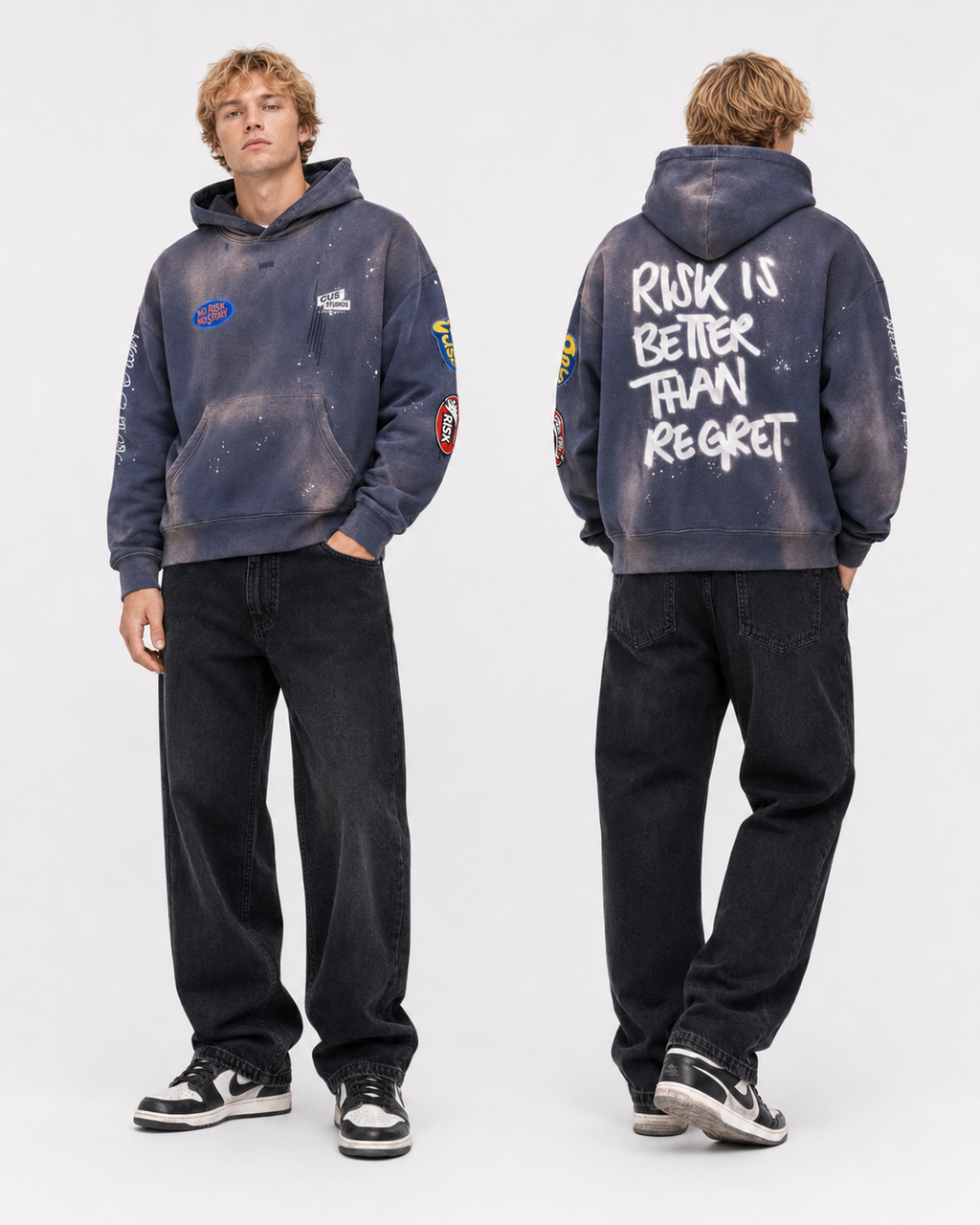 "No Risk, No Glory" Vintage Hoodie