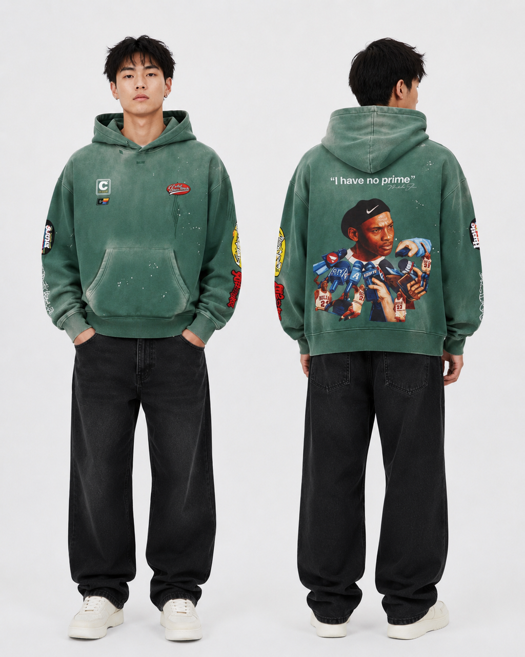 "No Prime" Washed Hoodie