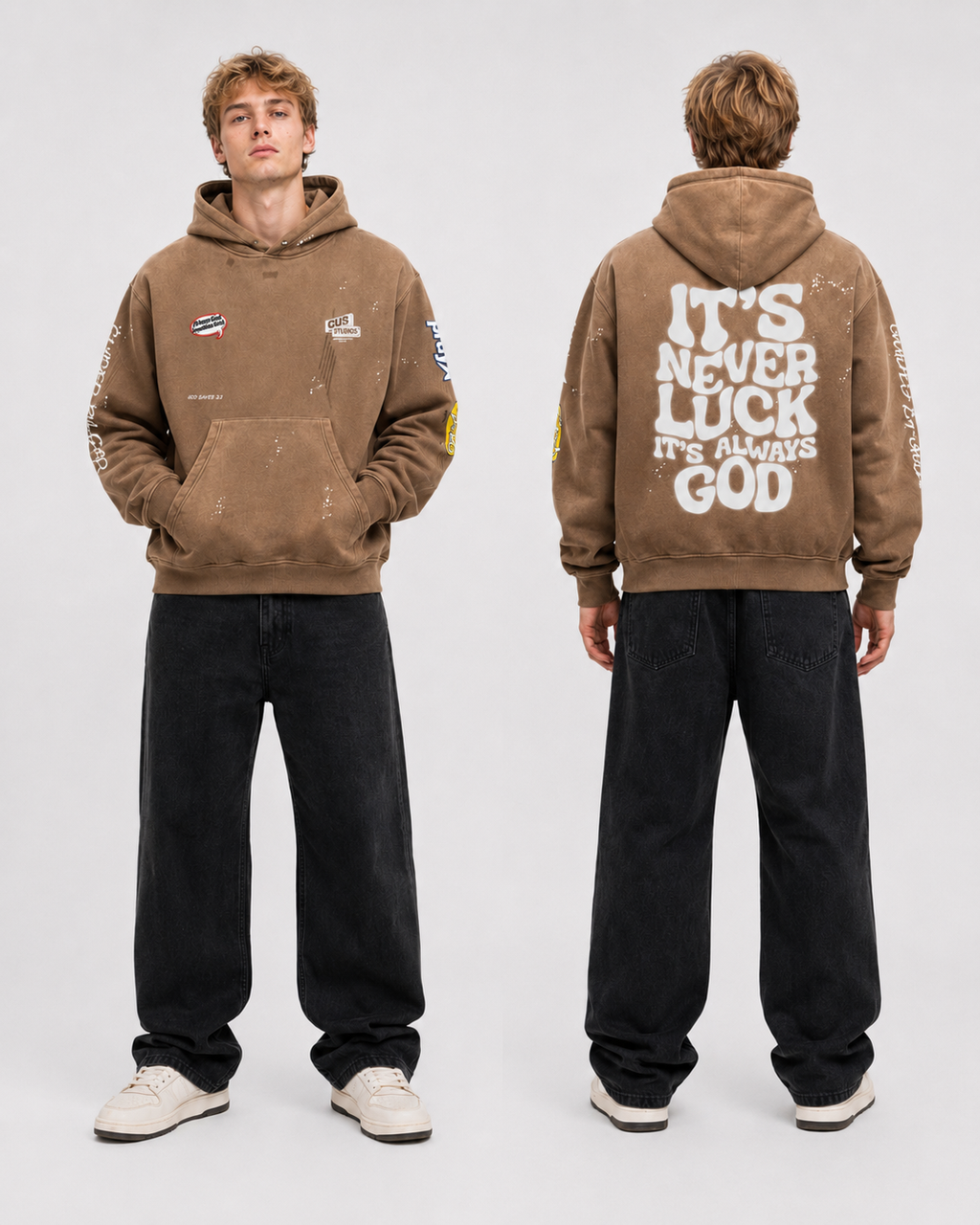 "Always GOD" Washed Hoodie