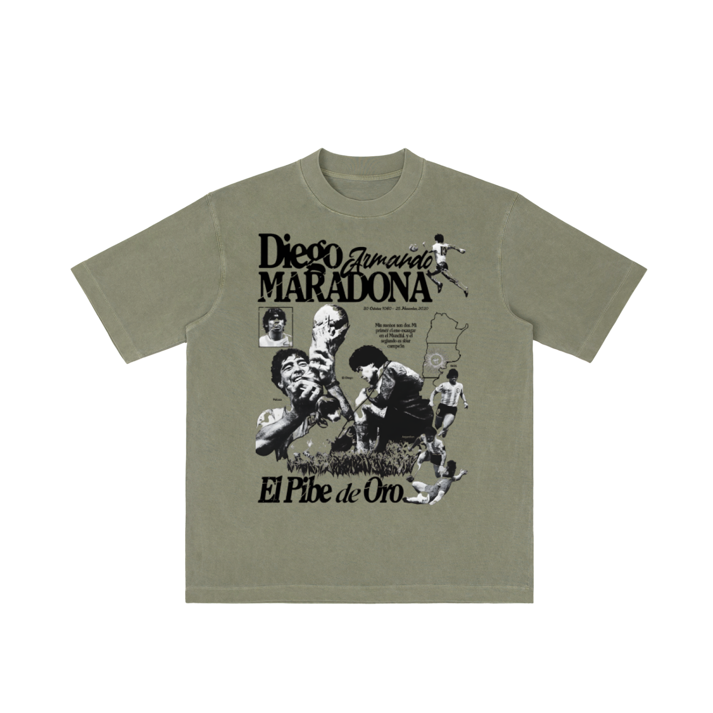 Camiseta de peso pesado "El Pibe" 