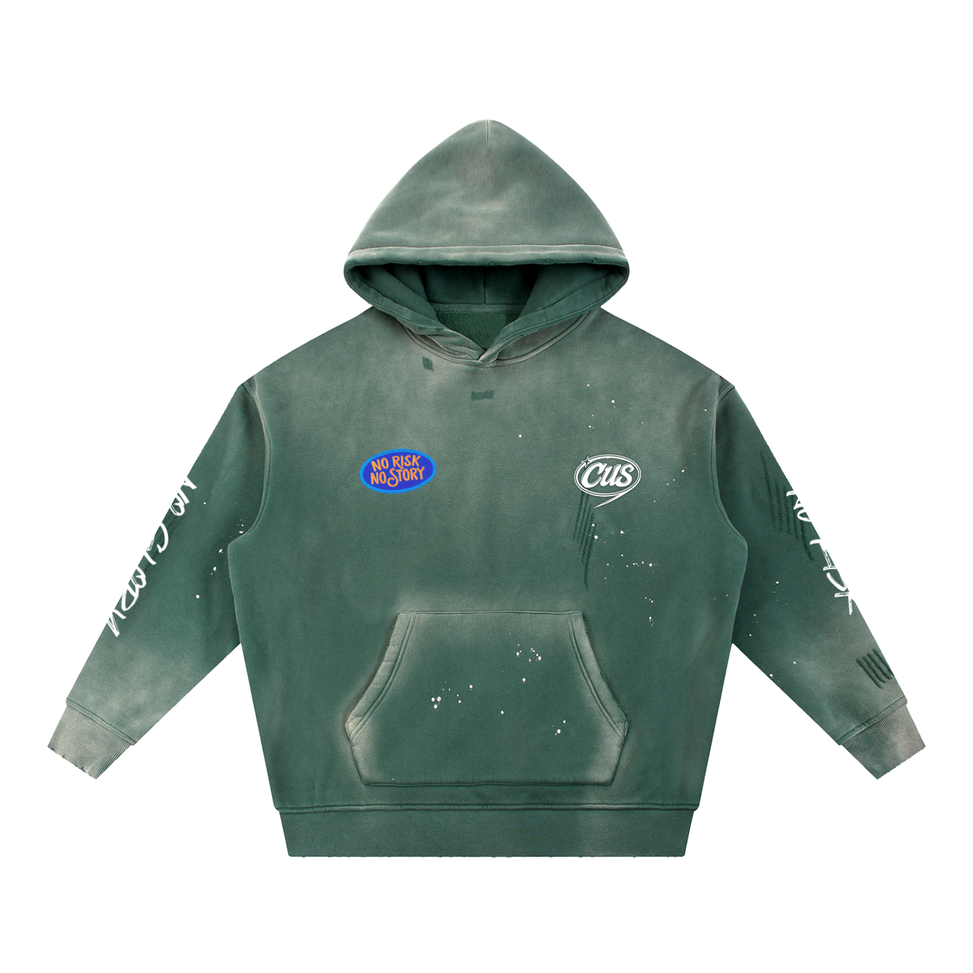 "No Risk, No Glory" Washed Hoodie