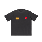 Camiseta vintage con hombros caídos y lavado