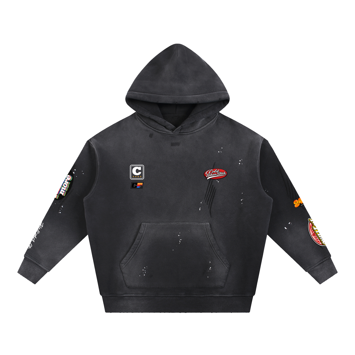 Sudadera con capucha lavada "No Prime" 